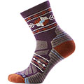Women's Hike Light Cushion Retro Floral Mid Crew Socks